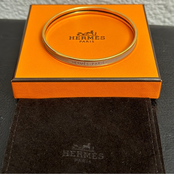 Hermès Uni Bangle Marron Glacé - Picture 6 of 10